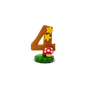 Vela de Biscuit - Super Jogos - N° 4 - 1 unidade - Rizzo