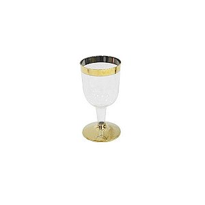 Taça para Vinho Dourada - 4 unidades - 210 ml - Rizzo
