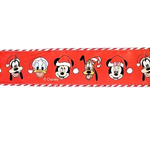 Fita Decorativa Aramada de Natal - Turma do Mickey - 3,8cm x 9,14m - 1 unidade - Cromus - Rizzo