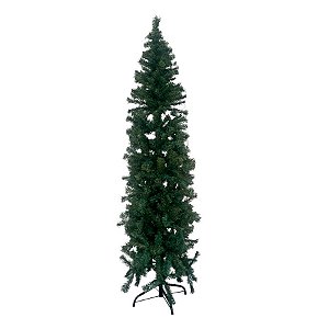 Árvore de Natal Modelo Manjericão Slim - 646 Galhos - 2,10m - Ref. RZO363 - 1 unidade - Rizzo