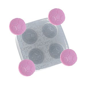 Molde de Silicone Quarteto de Bolinhas Ref. 72 Flexarte Rizzo Confeitaria