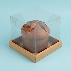 Caixa para Panetone 500g (15x15cm) Kraft - 5 unidades - Assk - Rizzo