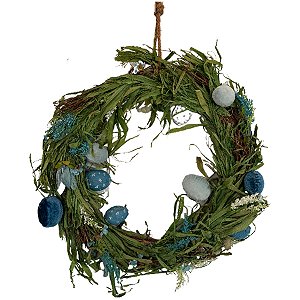 Guirlanda de Páscoa com Ovos - Azul/Verde - 1 unidade - Cromus - Rizzo