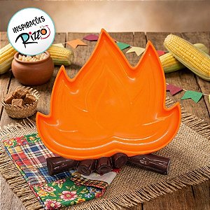 Bandeja Decorativa - Fogueira Laranja - 1 unidade - Só Boleiras - Rizzo