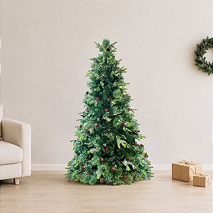 Árvore de Natal Modelo Canela Pinha - 558 galhos - 1,50m - Ref. RZO370 - 1 unidade - Rizzo