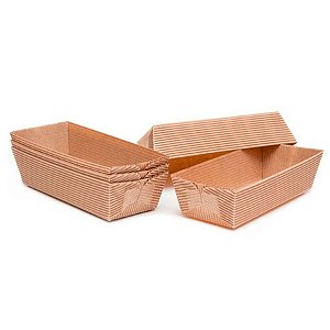 Forma Forneável p Bolo Inglês 250g 10 unidades Kraft Ecopack Rizzo Confeitaria