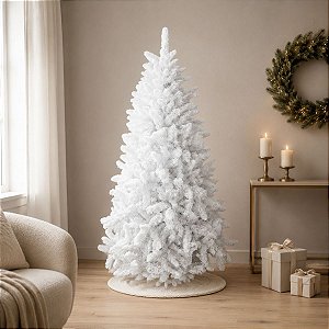 Árvore de Natal Modelo Nevada Branca - 722 Galhos - 1,80m - Ref. RZO339 - 1 unidade - Rizzo