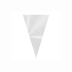 Cone Festa Transparente - 10x15cm - Embalagem Economica  - 500 unidades - Cromus - Rizzo