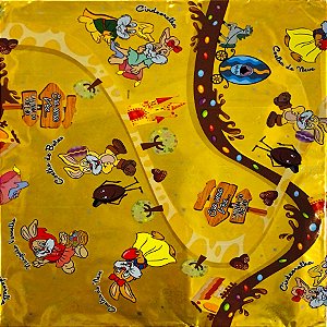 Folha para Ovos de Páscoa Metalizado Contos de Fada Amarelo 69x89 - 5 unidades - Cromus - Rizzo