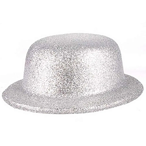 Adereço de Carnaval Chapéu Glitter Coquinho - Prata - Mod 6529 - 01 unidade - Rizzo