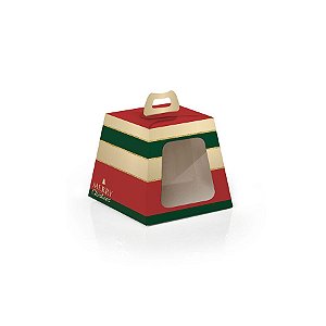 Caixa Mini Panetone 100g Natal Sofisticado 10 unidades Cromus Rizzo Confeitaria