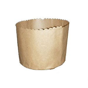 Forma para Panetone Kraft 1Kg com 50 un. Top Line Rizzo Confeitaria