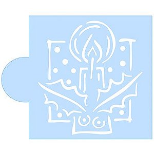 Stencil Vela Natalina SCCN006 - Litoarte - Rizzo