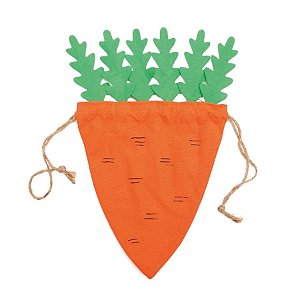 Bolsa Decorativa Páscoa - Cenoura - 25cm - 1 unidade - Cromus - Rizzo