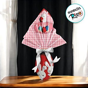 Saco Express 24x24cm para Ovos de 100g a 150g - Contos Páscoa Rosa - 5 unidades - Cromus - Rizzo