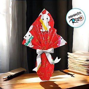 Saco Express 18x18cm para Ovos de 50g a 100g - Teacher Rosa - 5 unidades - Cromus - Rizzo