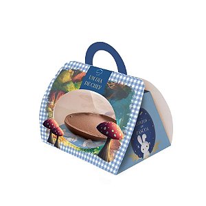 Caixa Kit Confeiteiro Maleta Contos Páscoa Azul - Meio Ovo De 100g - 19,5x17x5cm - 1 unidade - Cromus - Rizzo