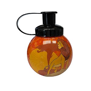 Garrafa Squeeze Bola Rei Leão - Laranja e Preto - 250ml  - 1 unidade - Rizzo