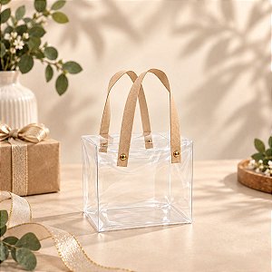 Caixa de PVC com Alça Kraft - 15x15x10cm - 1 unidade - Rizzo