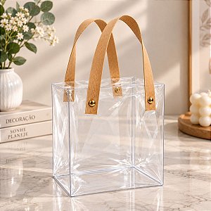 Caixa de PVC com Alça Kraft - 20x18x10cm - 1 unidade - Rizzo