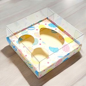 Caixa Ovo com 2 Brigadeiros - Meio Ovo de 50g -10x10x4,6cm - Branca - 5 unidades - ASSK - Rizzo