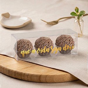 Caixa Clean 3 Doces Ouro 12 x 4 x 4cm - 10 unidades - Cromus