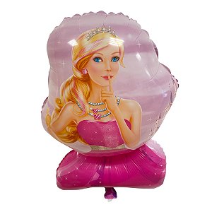 Balão de Festa Microfoil 45cm - Princesa Barbie - 10 unidades - Rizzo