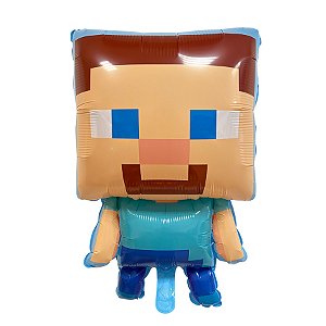Balão de Festa Microfoil 49cm - Minecraft - 1 unidade - Rizzo
