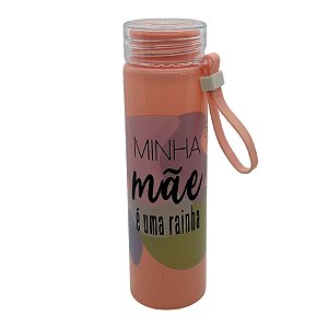 Garrafa Rosa com Alça - Minha Mãe é uma Rainha - 500ml - 1 unidade - Rizzo