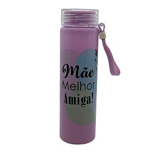 Garrafa Roxa com Alça - Mãe Melhor Amiga - 500ml - 1 unidade - Rizzo