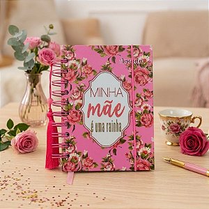 Agenda Permanente Rosa - Minha Mãe é uma Rainha - 160 Folhas - 13x15,1cm - 1 unidade - Rizzo