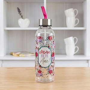Garrafa com Alça - Mãe Eu Te Amo! - 550ml - 1 unidade - Rizzo
