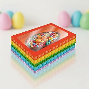 Caixa Para Ovo Tampa Com Visor P Pop It - 250g - 6 unidades - FestColor - Rizzo