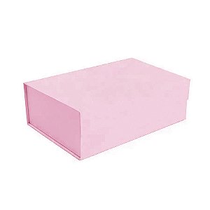 Caixa de Papel Rígido Retangular Rosa Claro - 24x15cm - 1 unidade - Rizzo