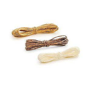 Kit Fio Decorativo Torcido 10 m Marrom, Marfim e Bege Cromus Rizzo Confeitaria