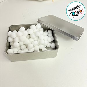 Lata de Metal Retangular - Prata - 12,5x9cm - 4 unidades - Rizzo