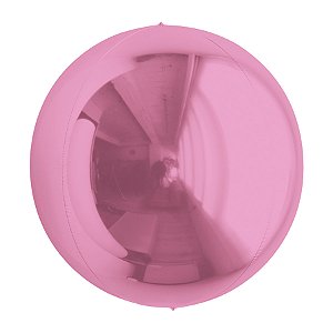 Balão de Festa Metalizado 24'' 60cm - Esphera Pink  Redondo - 1 unidade - Cromus - Rizzo