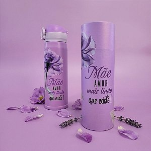 Garrafa Térmica - Mãe Amor Mais Lindo que Existe - 400ml - 1 unidade - Rizzo