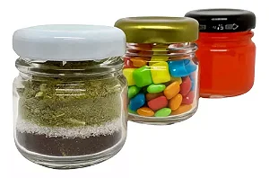 Pote Redondo de Vidro 30ml Com Tampa Metal Lembrancinha 10un