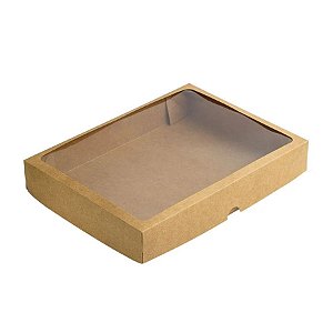 Caixa com Visor S10 (22cm x 29cm x 5,5cm) Kraft - 10 unidades - Assk - Rizzo