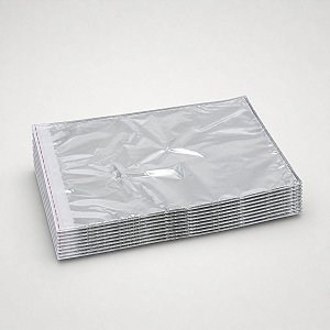 Saco Adesivado Metalizado sem Furo - 11x18cm - 100 unidades - Cromus - Rizzo