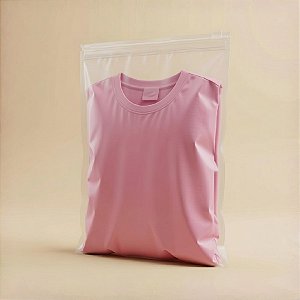Saco Trilho Zip Transparente Fosco Premium - Trilho Transparente - 30x35cm - 50 unidades - Rizzo