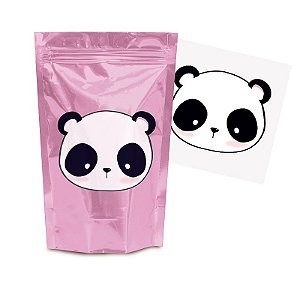 Kit Lembrancinha Saquinho Zip com Transfer p Lembrancinha Festa Panda - 8 unidades - Cromus - Rizzo Festas