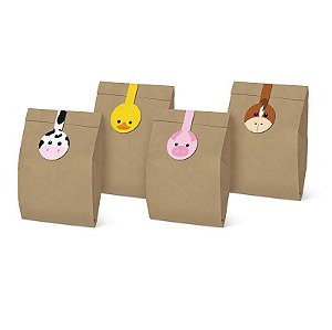 Kit Saquinho Cartela para Lembrancinha Festa Fazendinha - 10 unidades - Cromus - Rizzo Festas