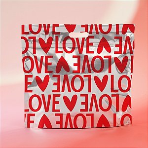 Sacola Metalizada com Zip - 46x43x5cm - Love On Top - 1 unidade - Cromus - Rizzo