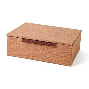 Caixa em MDF com Revestimento em Linho - 11,5x15x5cm - 1 unidade - Rizzo