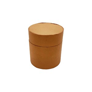 Caixa de Papel Rígido Redonda Marrom - 10x9cm - 1 unidade - Rizzo