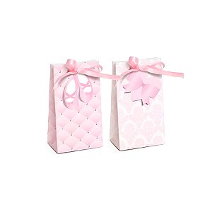 Caixa Para Lembrancinha - Ballet Rosa  - 8 unidades - Cromus - Rizzo