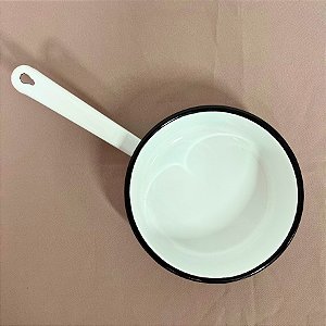 Panela Tradicional para Derreter Velas - Modelo Papeiro -  Branco - 660ml - 17cm  - 1 unidade - Rizzo