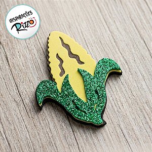 Aplique de Eva - Milho Glitter - Festa Junina - 5,3x4cm - 10 unidades - Rizzo